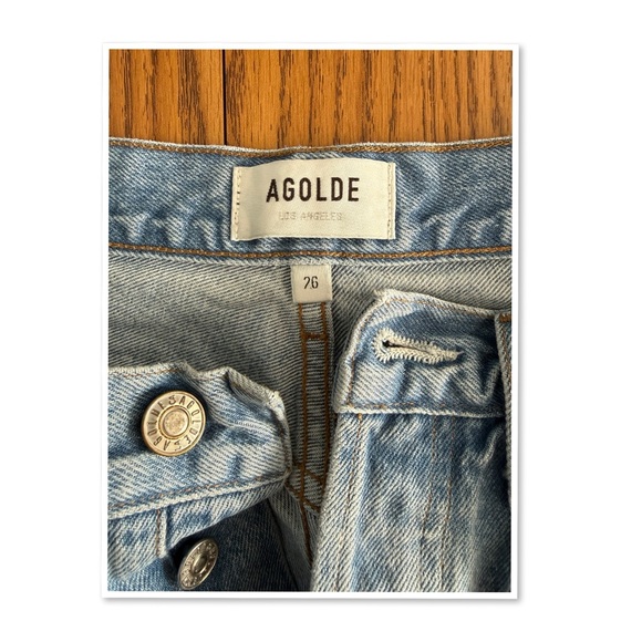 Agolde Riley High Rise Straight Cropped Jeans - Picture 10 of 12